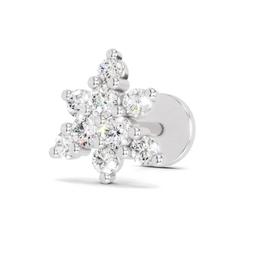 0.17 Carat Round Shape Twinkle Diamond Nose Pin | 14K White Gold-Screw