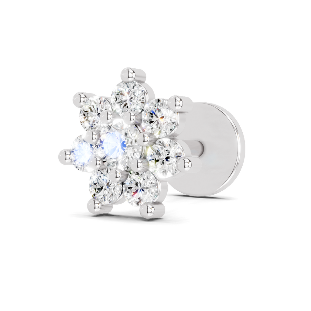 0.16 Carat Round Shape Celestial Diamond Nose Pin | 14K Yellow Gold-Screw