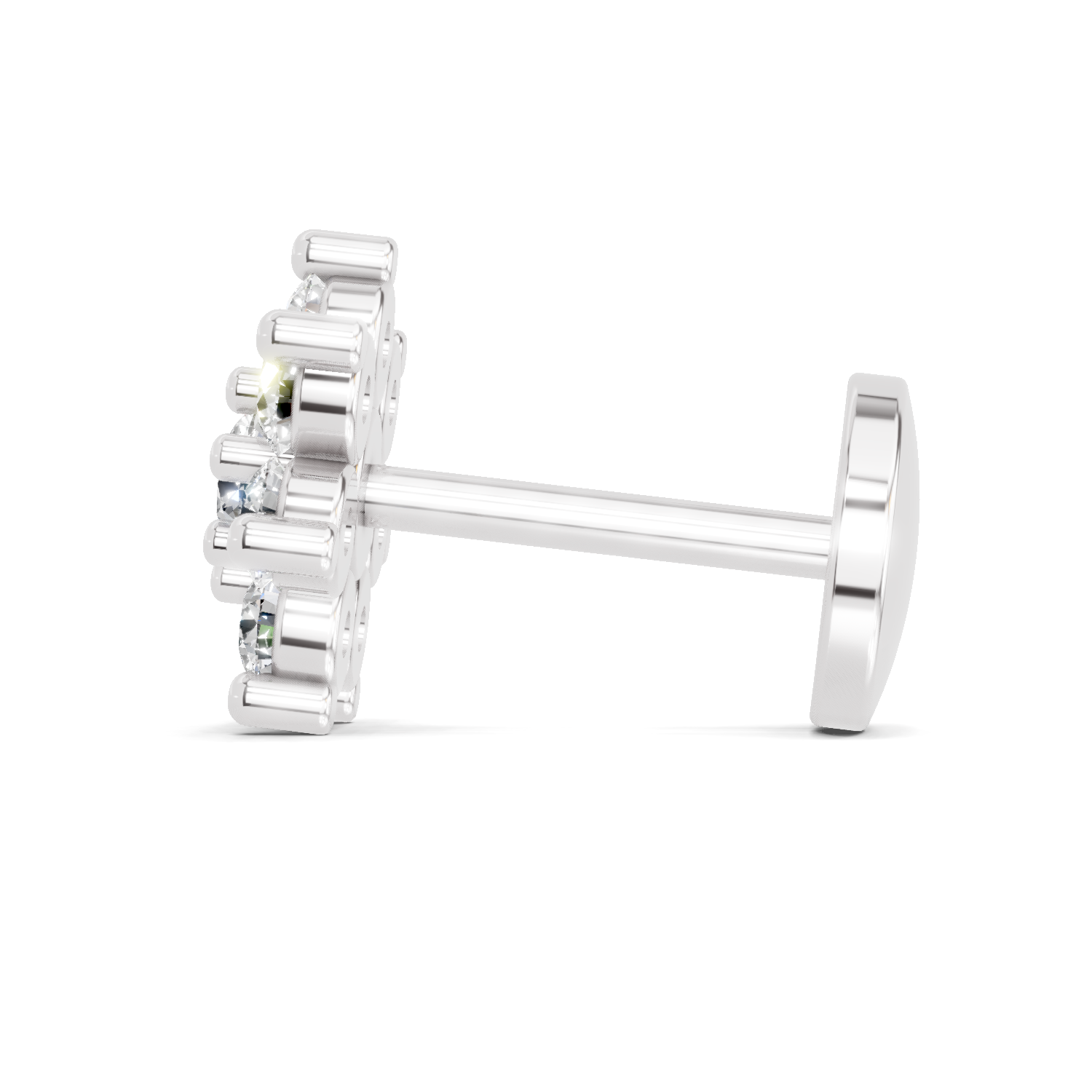0.16 Carat Round Shape Celestial Diamond Nose Pin | 14K Yellow Gold-Screw