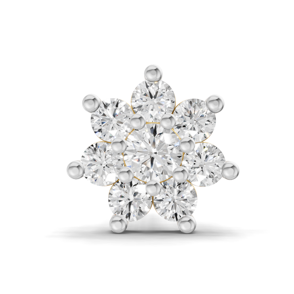 0.16 Carat Round Shape Celestial Diamond Nose Pin | 14K Yellow Gold-Screw