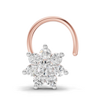 0.16 Carat Round Shape Celestial Diamond Nose Pin | 14K Yellow Gold