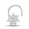 0.16 Carat Round Shape Celestial Diamond Nose Pin | 14K White Gold