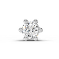 0.08 Carat Lab Grown Diamond Six-Prong Labret Stud Nosepin | 14K Rose Gold (Screw)