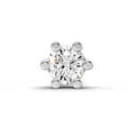 0.08 Carat Lab Grown Diamond Six-Prong Labret Stud Nosepin | 14K Yellow Gold (Screw)