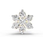 0.07 Carat Lab Grown Diamond 7Stoned Real Nosepin | 14K Yellow Gold (Screw)