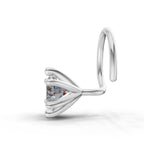 0.15 Ct Round Shape 6 Prong Solitaire Diamond Nose Pin | 14K Yellow Gold