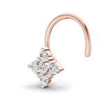 0.08 Carat Lab Grown Diamond Celestia Cluster  Nosepin | 14K Rose Gold (Wire)