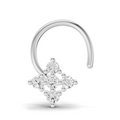 0.08 Carat Lab Grown Diamond Celestia Cluster  Nosepin | 14K White Gold (Wire)