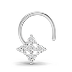 0.08 Carat Lab Grown Diamond Celestia Cluster  Nosepin | 14K White Gold (Wire)
