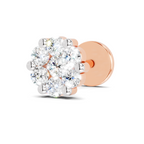 0.18 Carat Lab Grown Diamond Delicate Petal Cluster Nosepin | 14K Rose Gold (Screw)