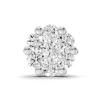 0.18 Carat Lab Grown Diamond Delicate Petal Cluster Nosepin | 14K Rose Gold (Screw)