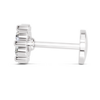 0.18 Carat Lab Grown Diamond Delicate Petal Cluster Nosepin | 14K White Gold (Screw)