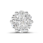 0.18 Carat Lab Grown Diamond Delicate Petal Cluster Nosepin | 14K White Gold (Screw)