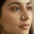 0.18 Carat Lab Grown Diamond Delicate Petal Cluster Nosepin | 14K Yellow Gold (Wire)