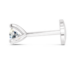 0.06 Carat Lab Grown Diamond Round Shape Solitaire Nosepin | 14K White Gold (Screw)