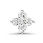 0.1 Carat Lab Grown Diamond Round Shape Cluster Nosepin | 14K Yellow Gold (Screw)