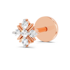 0.06 Carat Lab Grown Diamond Round Shape Starlet Nosepin | 14K Rose Gold (Screw)