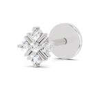 0.06 Carat Lab Grown Diamond Round Shape Starlet Nosepin | 14K White Gold (Screw)