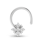 0.06 Carat Lab Grown Diamond Round Shape Starlet Nosepin | 14K White Gold (Wire)