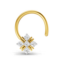 0.06 Carat Lab Grown Diamond Round Shape Starlet Nosepin | 14K Yellow Gold (Wire)