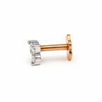 0.03 Carat Lab Grown Diamond Celeste Trio Nosepin | 14K Rose Gold (Screw)