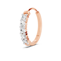 0.06 Carat Lab Grown Diamond Luna Round Hoop Nosepin | 14K Rose Gold (Screw)