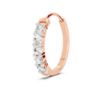 0.06 Carat Lab Grown Diamond Luna Round Hoop Nosepin | 14K Rose Gold (Screw)