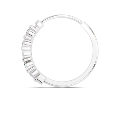 0.06 Carat Lab Grown Diamond Luna Round Hoop Nosepin | 14K White Gold (Screw)