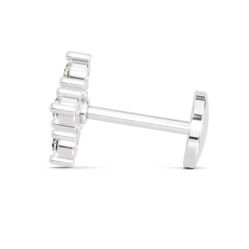 0.15 Carat Lab Grown Diamond Sitara Nosepin | 14K White Gold (Screw)