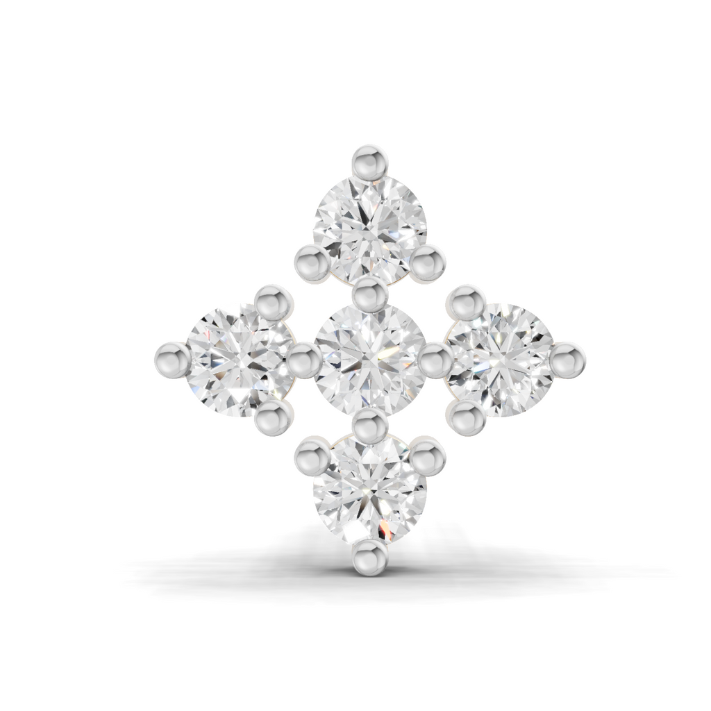 0.15 Carat Lab Grown Diamond Sitara Nosepin | 14K White Gold (Screw)