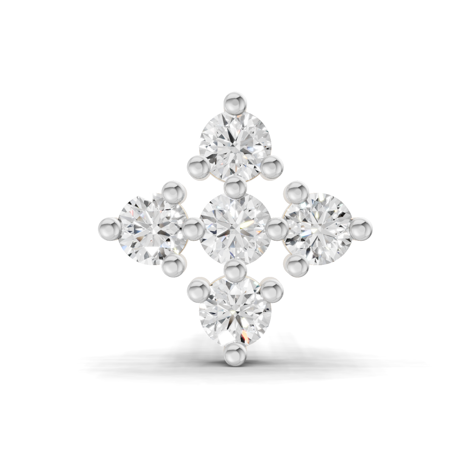 0.15 Carat Lab Grown Diamond Sitara Nosepin | 14K White Gold (Screw)