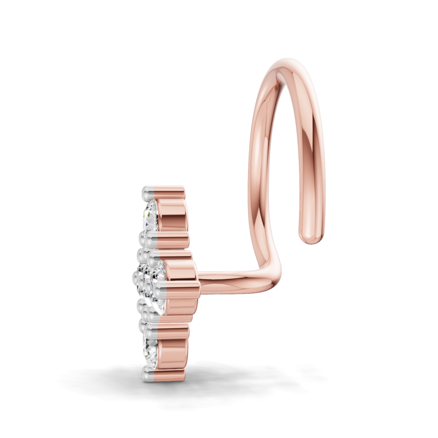 0.15 Carat Lab Grown Diamond Sitara Nosepin | 14K Rose Gold (Wire)