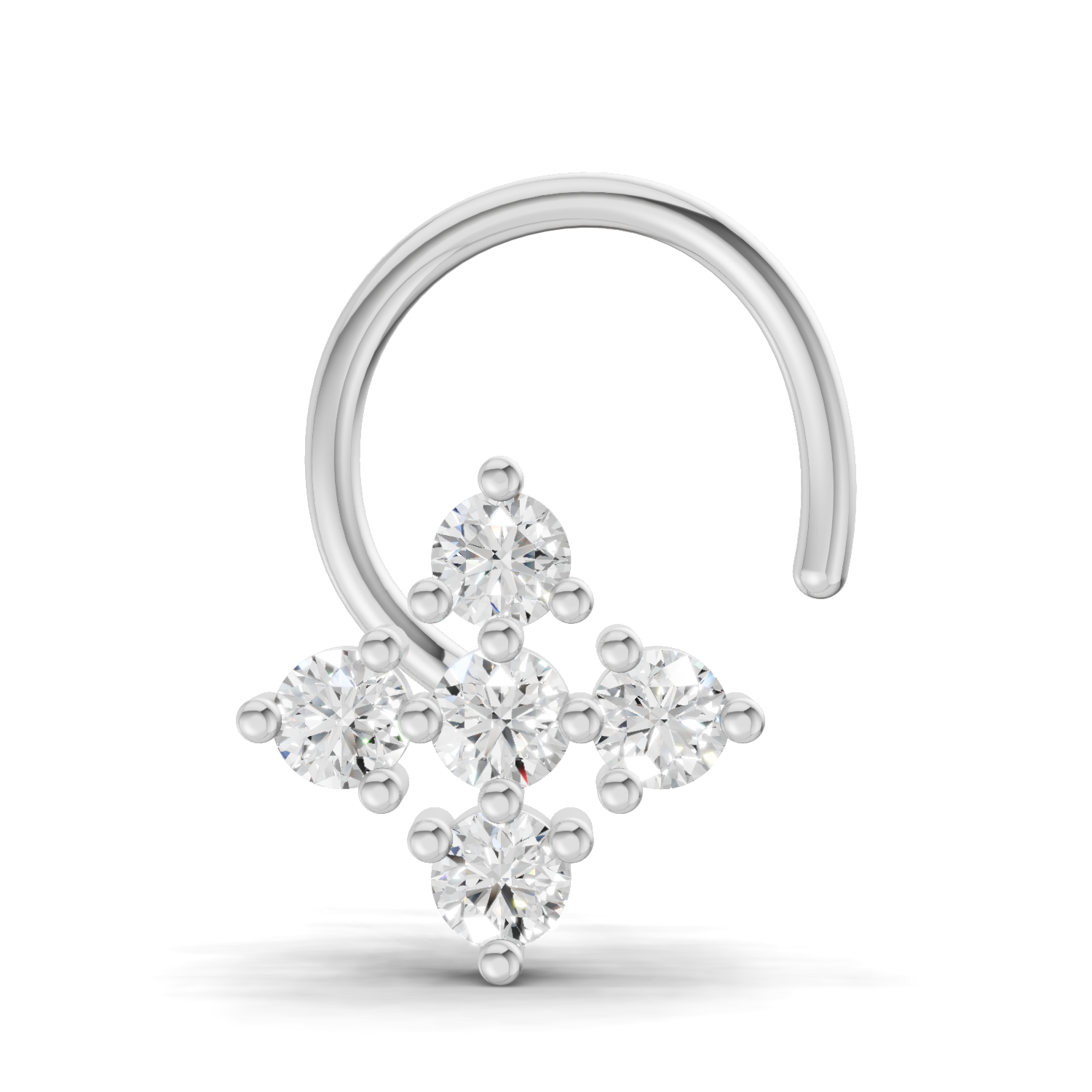 0.15 Carat Lab Grown Diamond Sitara Nosepin | 14K White Gold (Wire)