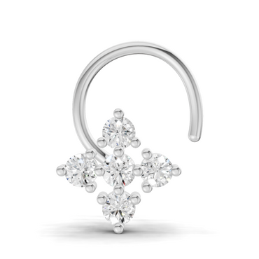 0.15 Carat Lab Grown Diamond Sitara Nosepin | 14K White Gold (Wire)