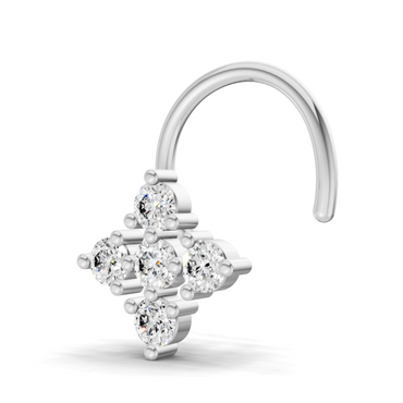 0.15 Carat Lab Grown Diamond Sitara Nosepin | 14K White Gold (Wire)
