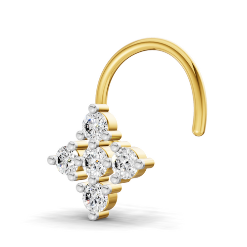 0.15 Carat Lab Grown Diamond Sitara Nosepin | 14K Yellow Gold (Wire)