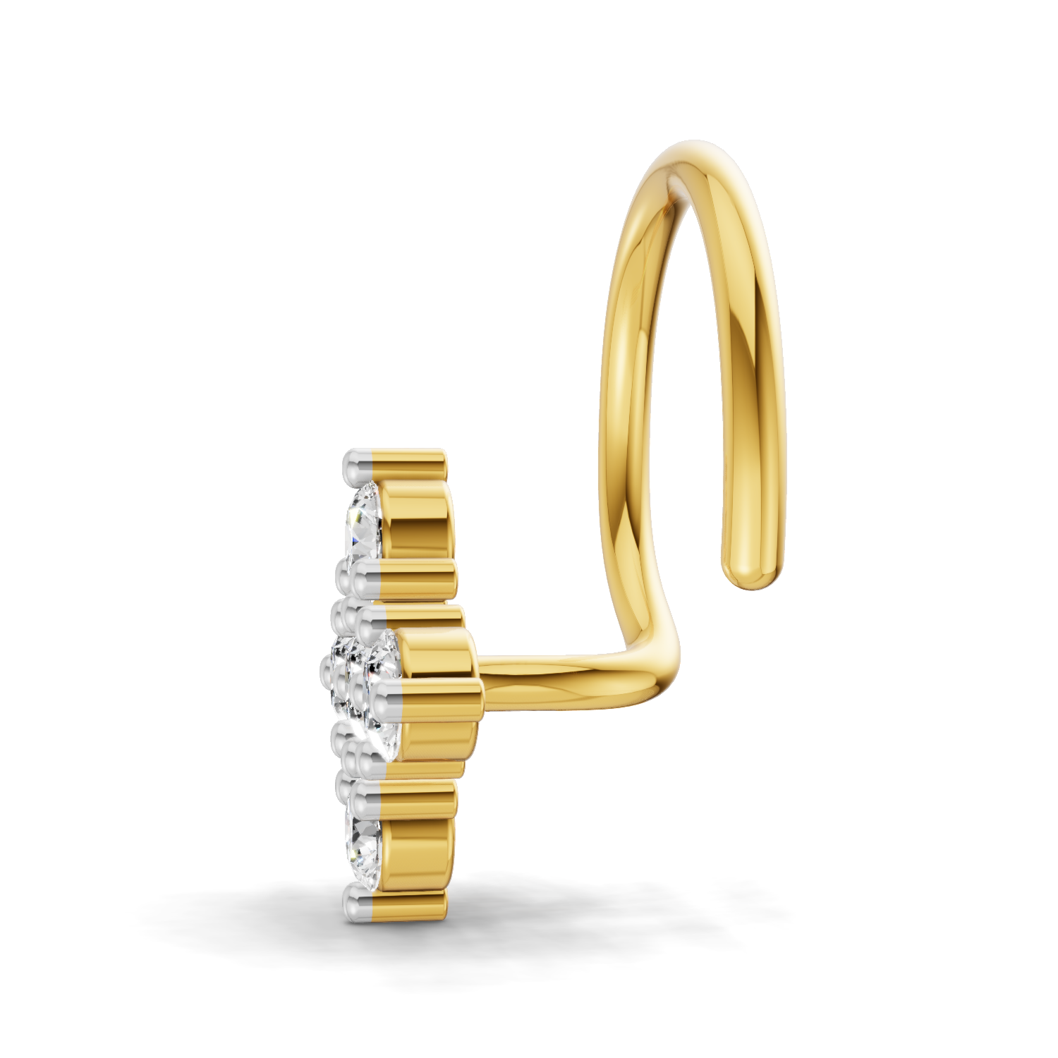 0.15 Carat Lab Grown Diamond Sitara Nosepin | 14K Yellow Gold (Wire)