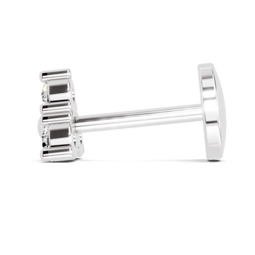 0.09 Carat Lab Grown Diamond Nova Trio Nosepin | 14K White Gold (Screw)