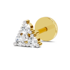 0.09 Carat Lab Grown Diamond Nova Trio Nosepin | 14K Yellow Gold (Screw)