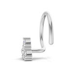 0.09 Carat Lab Grown Diamond Nova Trio Nosepin | 14K White Gold (Wire)