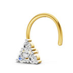 0.09 Carat Lab Grown Diamond Nova Trio Nosepin | 14K Yellow Gold (Wire)