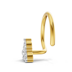 0.09 Carat Lab Grown Diamond Nova Trio Nosepin | 14K Yellow Gold (Wire)
