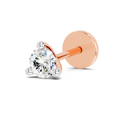 0.15 Carat Lab Grown Diamond Celeste Solitaire Nosepin | 14K Rose Gold (Screw)