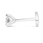 0.15 Carat Lab Grown Diamond Celeste Solitaire Nosepin | 14K White Gold (Screw)