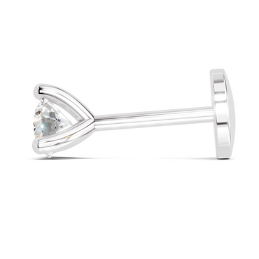 0.15 Carat Lab Grown Diamond Celeste Solitaire Nosepin | 14K White Gold (Screw)