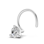0.15 Carat Lab Grown Diamond Celeste Solitaire Nosepin | 14K White Gold (Wire)