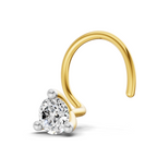 0.15 Carat Lab Grown Diamond Celeste Solitaire Nosepin | 14K Yellow Gold (Wire)