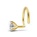 0.15 Carat Lab Grown Diamond Celeste Solitaire Nosepin | 14K Yellow Gold (Wire)