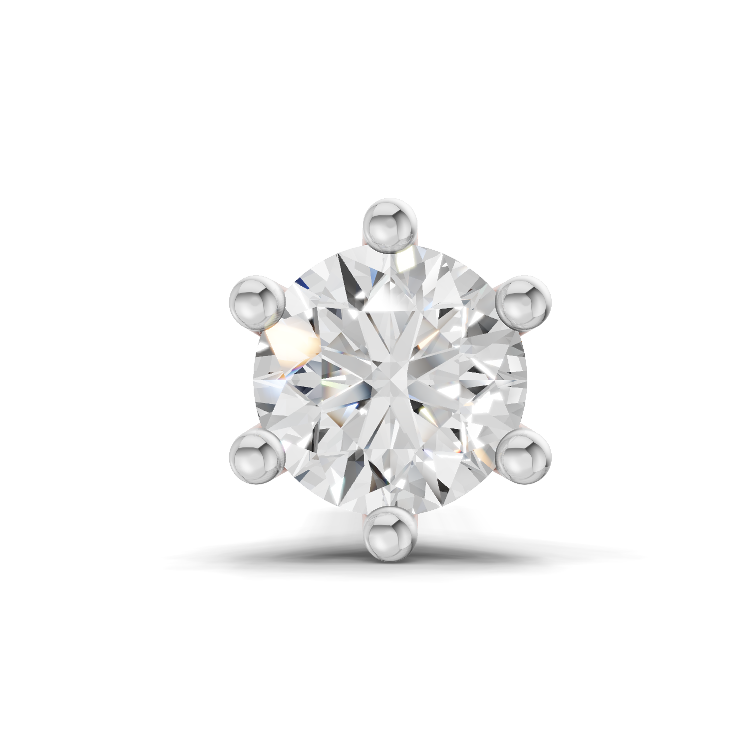 0.25 Carat Lab Grown Diamond Clara Solitaire Nosepin | 14K Rose Gold (Screw)