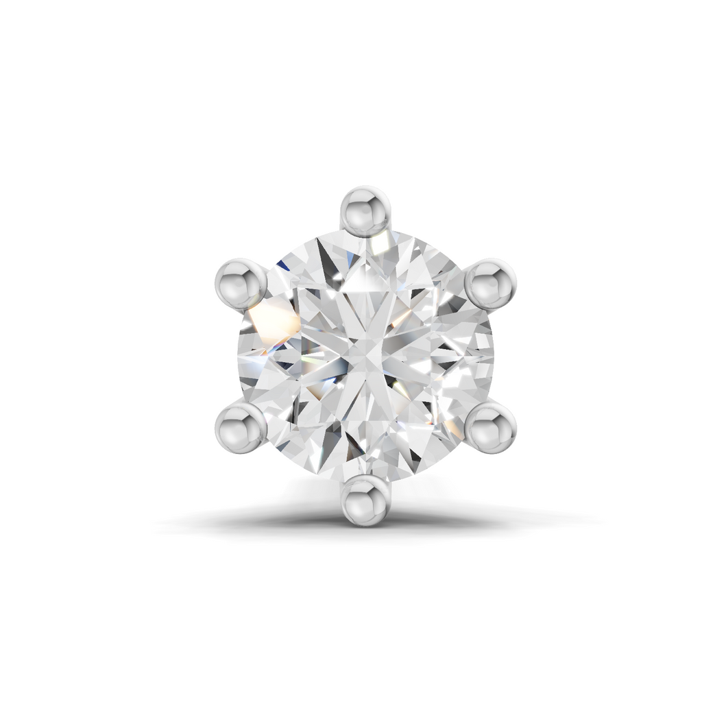 0.25 Carat Lab Grown Diamond Clara Solitaire Nosepin | 14K Yellow Gold (Screw)
